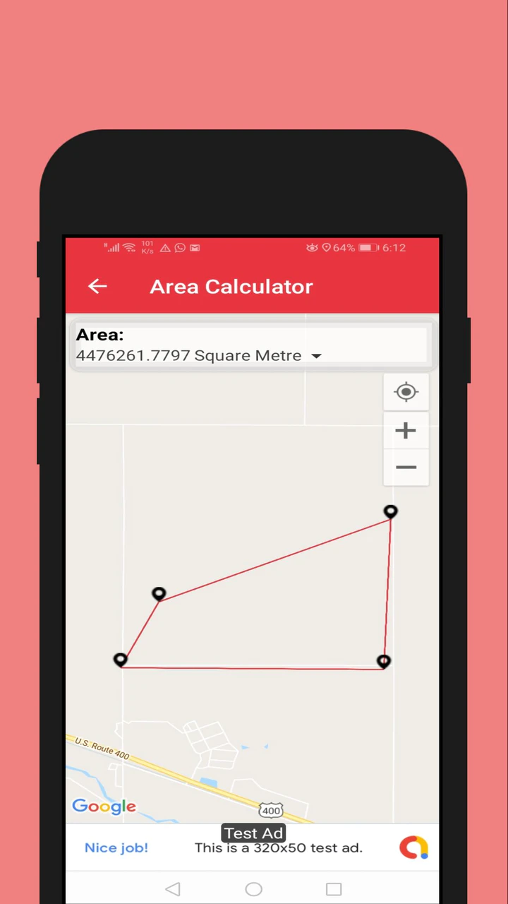 Distance area. Distance and area measurement.