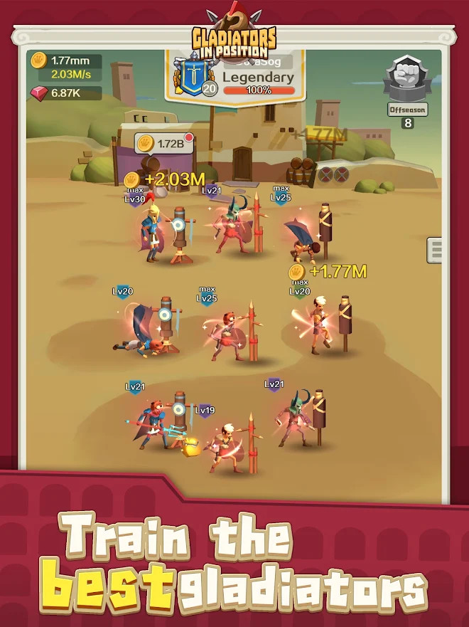 Gladiators in position Captura de pantalla