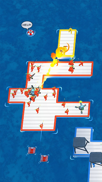 War of Rafts: Crazy Sea Battle(Unlimited Diamonds) screenshot image 4_playmod.games