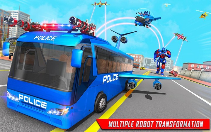 Flying Bus Robot Car Game 3d_playmods.games