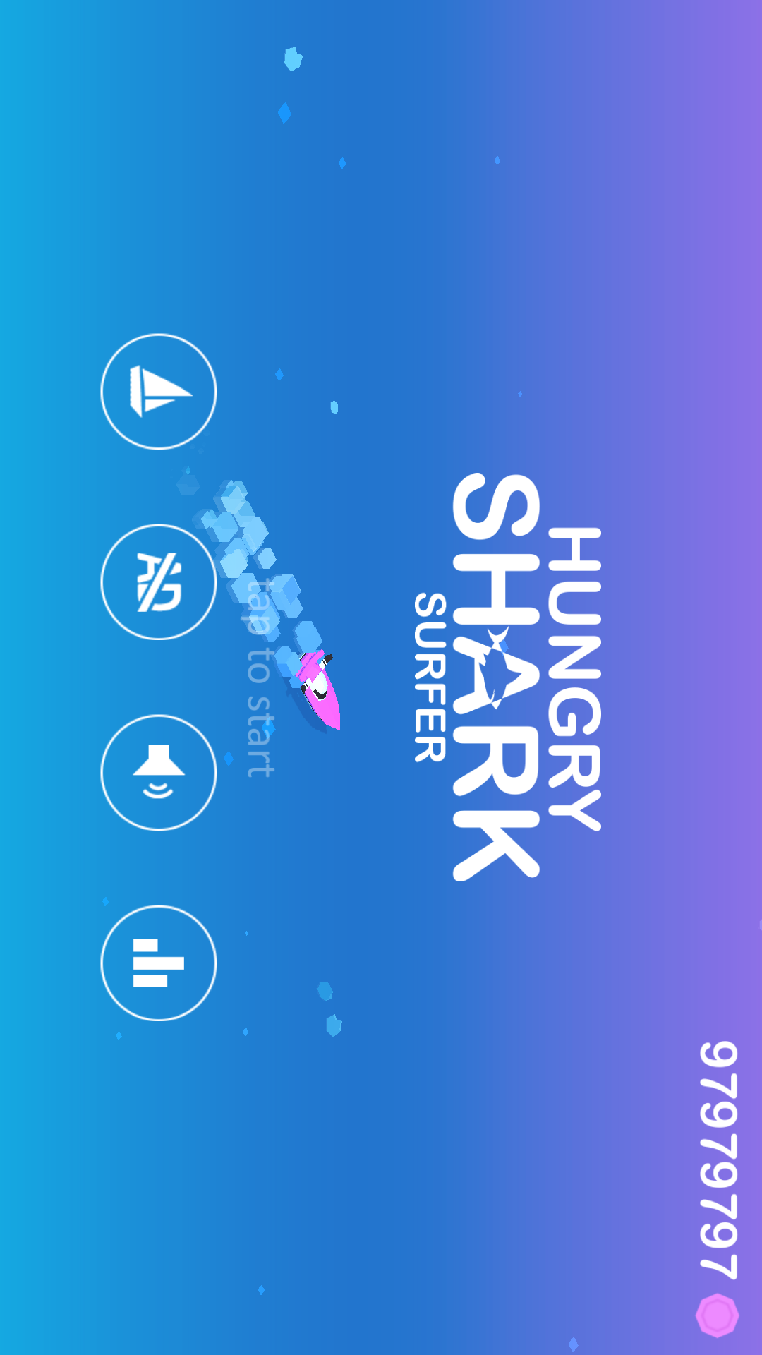 Hungry Shark Surfer(Unlimited Money) Game screenshot  1