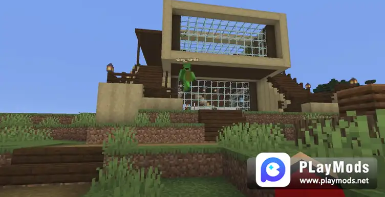 How to Build a Modern Wooden House in Minecraft Tutorial 