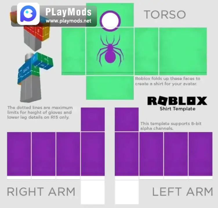 How to make a Roblox shirt template