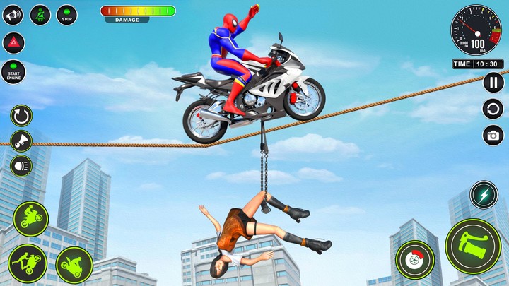 Superhero Bike Mega Ramp Games_playmod.games