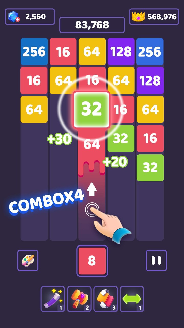 Merge Block Number Puzzle Game_modkill.com