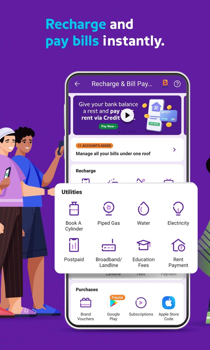 PhonePe UPI, Payment, Recharge_modkill.com