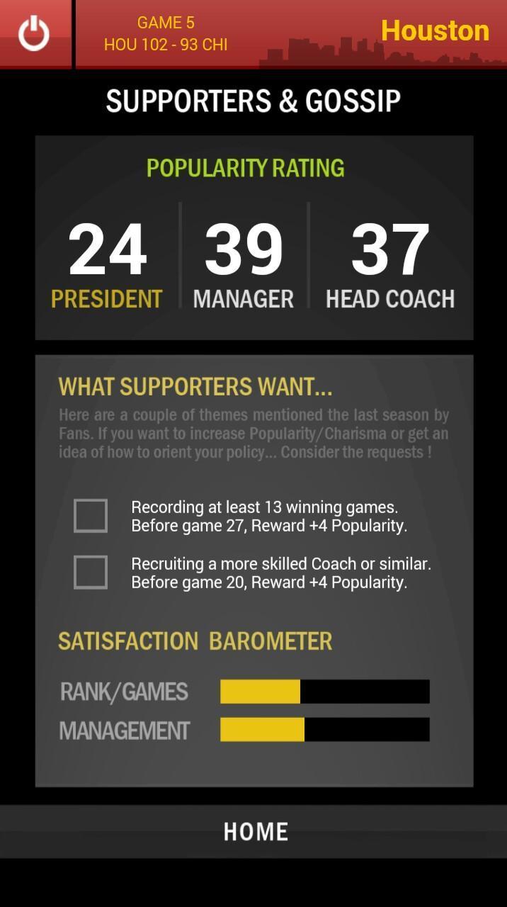 Basketball President Manager