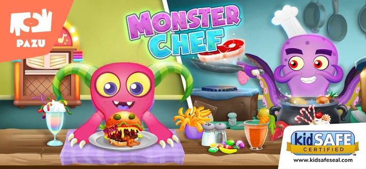 Monster Chef - cooking games for kids and toddlers Ảnh chụp màn hình trò chơi