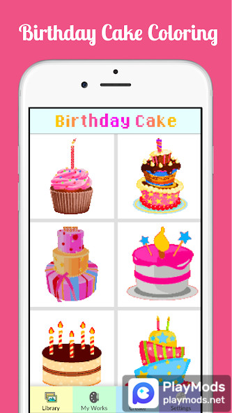 Birthday Cake Coloring Number‏(مكافآت إزالة الإعلانات الخالية من الإعلانات) screenshot image 1