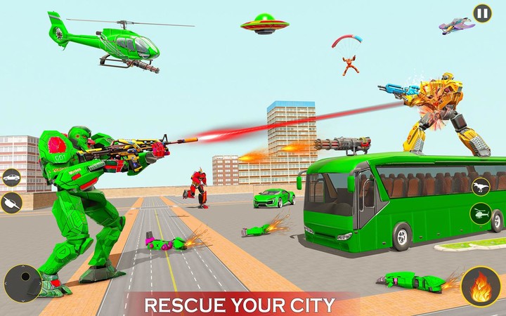 Helicopter Robot Car Game 3d‏