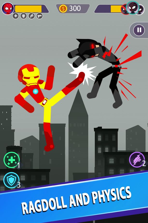 Stickman Battle game free: Fighting Stickman games(Unlocked all heroes) screenshot