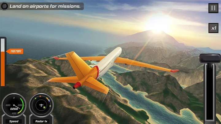 Flight Pilot Simulator 3D Free(Unlimited Coins) screenshot image 5_playmods.games