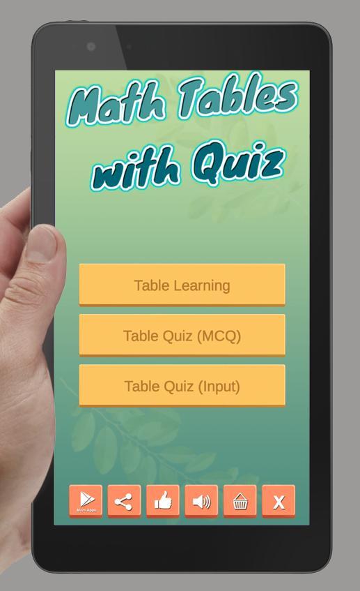 Math Tables with Quiz - Audio