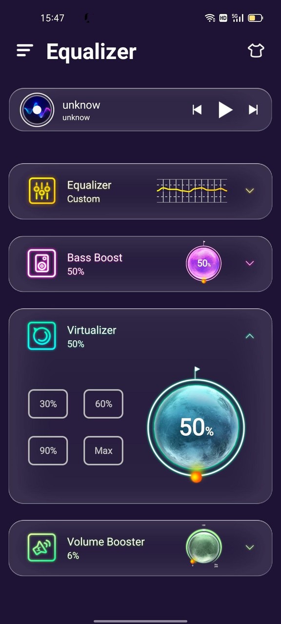 Equalizer, Volume Bass Booster Ảnh chụp màn hình trò chơi
