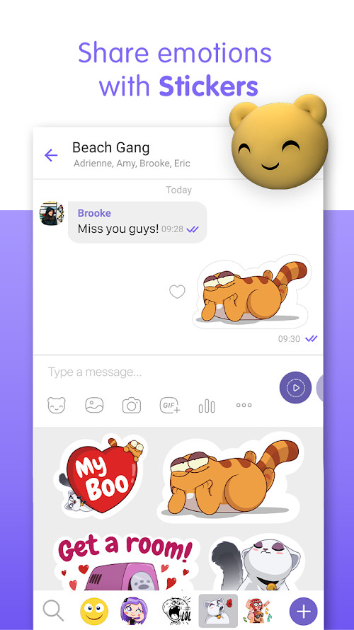 Viber Messenger(Unlocked Files Send) screenshot image 4_playmod.games