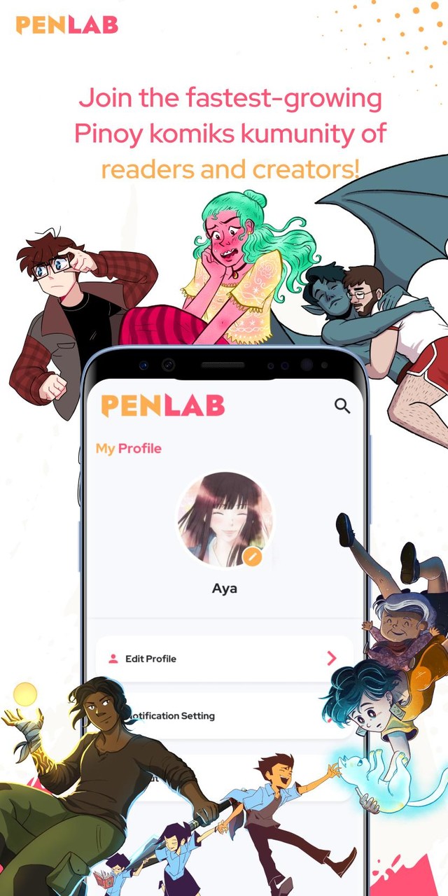 Penlab - Comics Manga Webtoons Ảnh chụp màn hình trò chơi