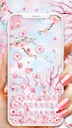 Bàn phím Pink Sakura Petals Ảnh chụp màn hình trò chơi