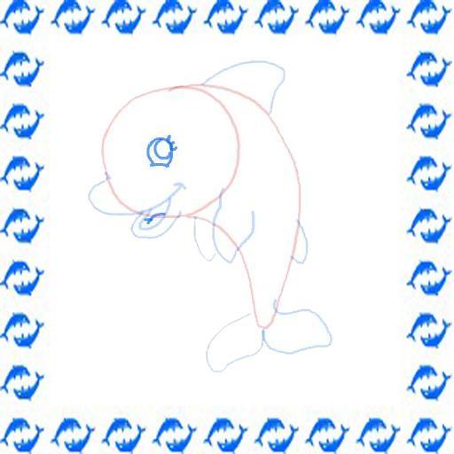 How to draw Dolphin cute