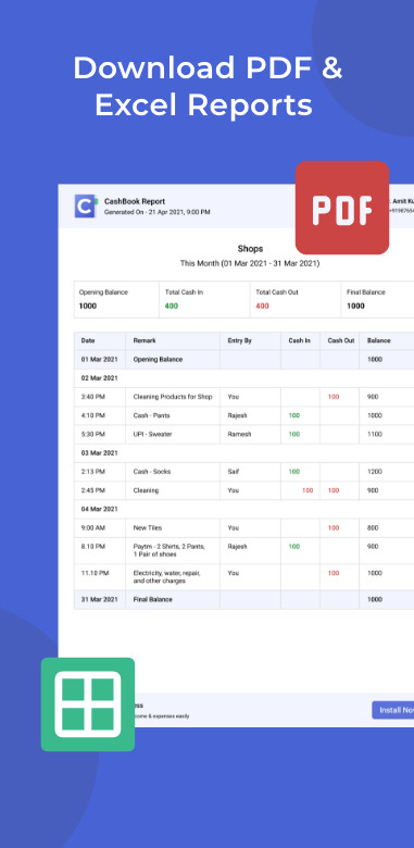 Cash Book - Balance & Expense_playmod.games